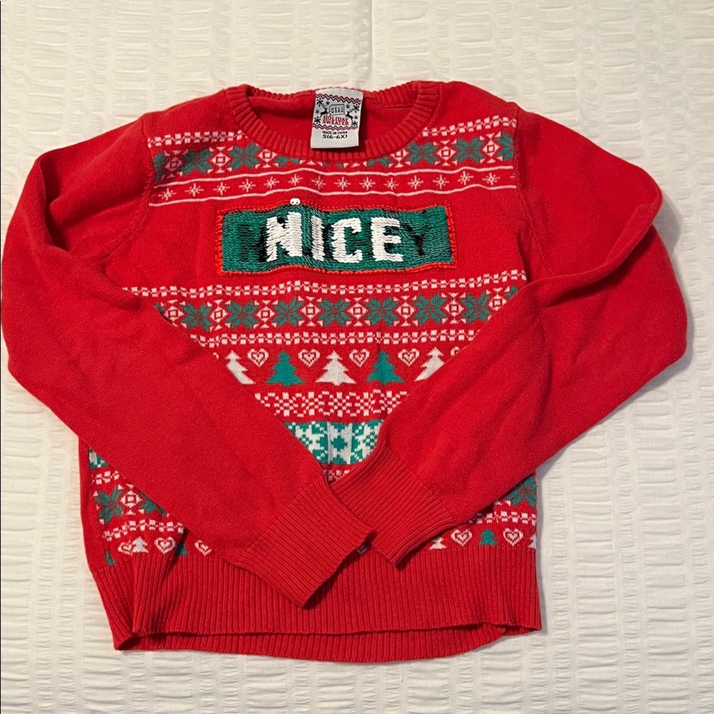 Christmas Sweater with ‘Naughty’ / ‘Nice' flip sequins